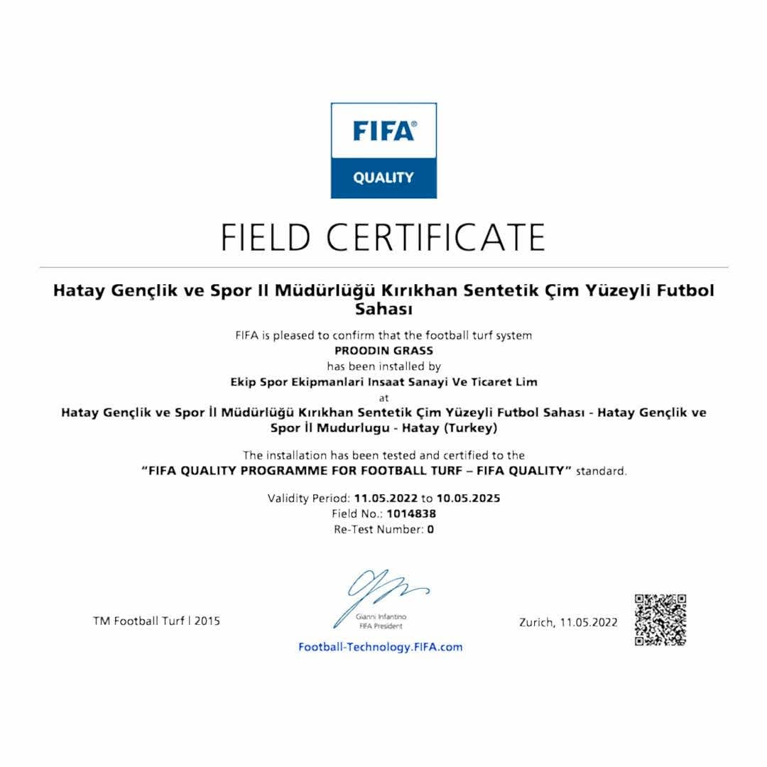 Hatay Kırıkhan Fifa Sertifikalı Saha Tamamlandı