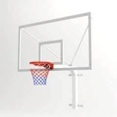 Basketbol Potası Duvara Montaj Antreman 10 mm Cam (Ak) Panya 90x120 cm