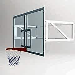 Duvara Monte Basketbol Potası Mekanik Cam (AK) Panya 10 mm 105x180