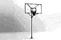 Basketbol  Potası Tek Direk Profil 10 mm Cam (Ak) panya 105x180 cm
