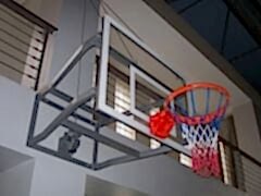 Basketbol Potası Duvara Montaj Antreman 15 mm Cam (Ak) Panya 90 x 120 cm Yükseklik Ayarlı