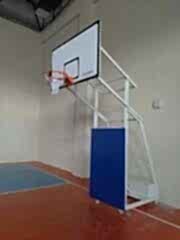 Basketbol Potası 4 Direk Tekerlekli,Ağırlıklı,Seyyar Fiber Panya 105 x 180 cm  Ön Tarafı Çarpmalara  Karşı Koruyuculu